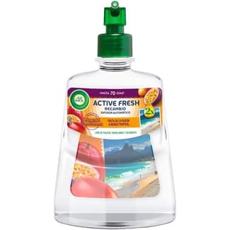 Ambientador automático difusor Active Fresh Playa de Copacabana Fruta de la pasión & mango recambio - Air Wick
