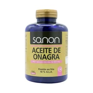 SANON Aceite de Onagra (presión en frío 10% G.L.A) 450 cápsulas.