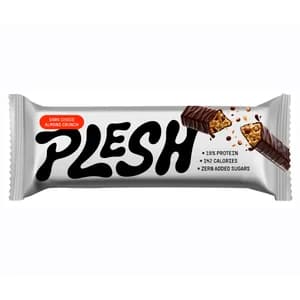 PLESH Barrita de chocolate negro y almendras crunch 2 x 15 g.