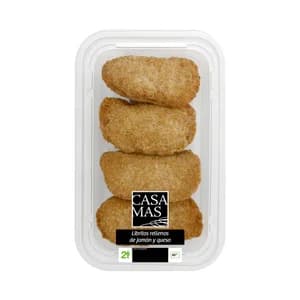 CASA MAS Libritos rellenos de jamón y queso, listos para calentar y comer CASA MAS 320 g.