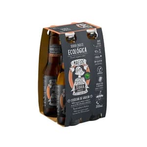 MAELOC Sidra espumosa dulce ecológica 4 uds x 20 cl