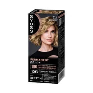 SYOSS tono 7_1 Rubio medio Coloración capilar permanente con keratina.