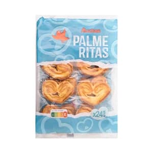 PRODUCTO ALCAMPO Palmeritas de hojaldre 24 uds.