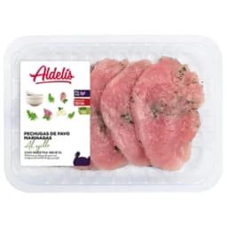 Bandeja de pechuga de pavo marinadas con ajo y perejil ALDELÍS
