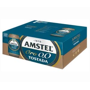 AMSTEL ORO Cerveza 0,0 % tostada pack 12 x 33 cl.