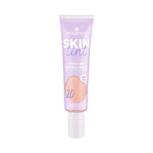 ESSENCE Skin tint tono 20 Tinte para piel hidratante, cobertura ligera a media y FPS 30.