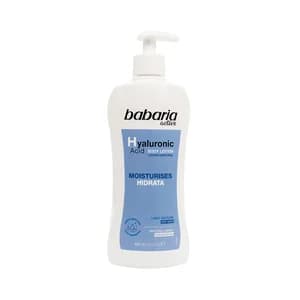 BABARIA Leche corporal (Body milk) con ácido Hialurónico para pieles secas 500 ml.