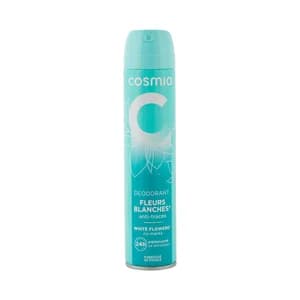 COSMIA Fleurs blanches Desodorante en spray para mujer con aroma a flores blanca 200 ml.