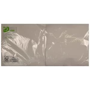 PRODUCTO ECONÓMICO ALCAMPO Servilletas de papel desechables blancas, 1 capa 30 X 30 cm PRODUCTO ECONÓMICO ALCAMPO 200 uds.