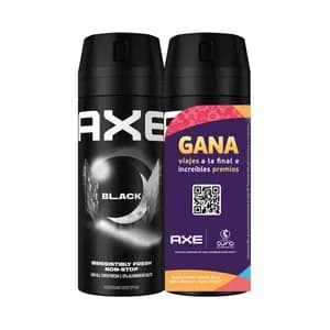 AXE Black Desodorante en spray para hombre anti transpirante hasta 48 horas 2 x 150 ml.