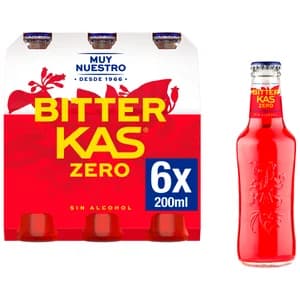 BITTER KAS Zero Bitter sin azúcar y sin alcohol pack de 6x250 ml.