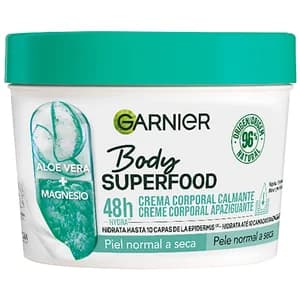 GARNIER Crema corporal calmante de hidratante (hasta 48 horas), para pieles normales a secas GARNIER Body superfood 380 ml.