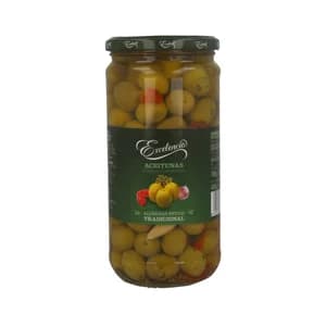 EXCELENCIA Frasco aceitunas deshuesadas aliñadas 330 g.