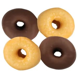 Rosquillas mixtas (2 clásicas de azucar y 2 recubiertas de chocolate bombón)