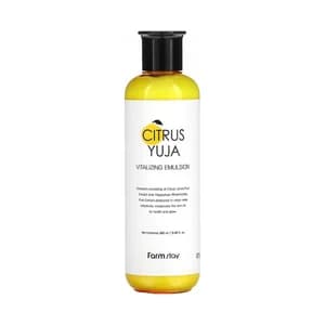 FARMSTAY Citrus yuja Emulsión (suero) facial revitalizante e hidratante 280 ml.