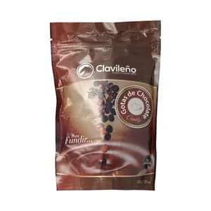 CLAVILEÑO Cobertura de chocolate negro en gotas 200 g.