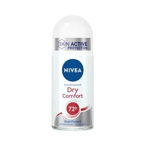 NIVEA Dry comfort Desodorante roll on para mujer con protección antitranspirante hasta 72 horas 50 ml.