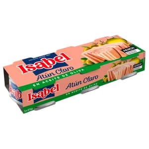 ISABEL Atún claro en aceite de oliva pack 3 uds.x 52 g.