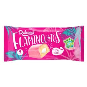 DULCESOL Pastelito relleno de crema sabor nata pack de 4 uds. 220 gr,