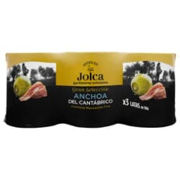 JOLCA Gran selección Aceitunas rellenas de anchoas del cantábrico 3 uds, 120 g.