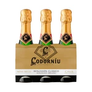 CODORNIU Cava semi seco ecológico benjamín 3 x 20 cl.