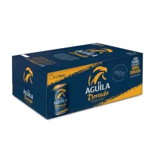EL ÀGUILA DORADA Cerveza de lata caja de 12 unds X 33cl