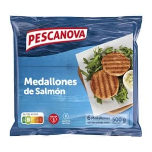 PESCANOVA Medallones de salmón ultracongelados 500 g.
