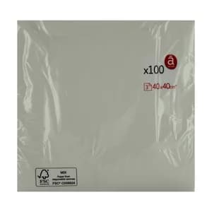 ACTUEL Servilletas de papel desechables blancas, 3 capas 40 x 40 cm ACTUEL 100 uds.