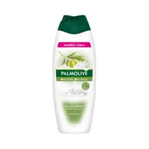 PALMOLIVE Natural balance Gel de baño o ducha con textura crema, leche y extracto de oliva verde 600 ml.