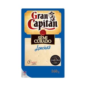 GRAN CAPITÁN Queso en lonchas semi curado GRAN CAPITÁN 160 gr,