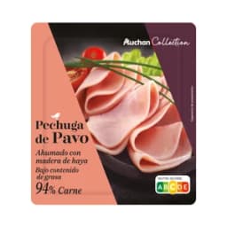 AUCHAN Pechuga de pavo GOURMET Producto Alcampo - Loncha normal 2 a 3 mm