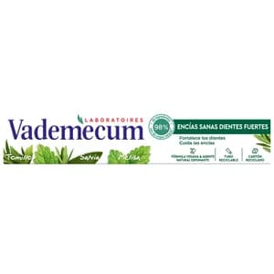 VADEMECUM Pasta de dientes con salvia, tomillo y melisa VADEMECUM 75 ml.
