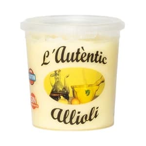 L"AUTÉNTIC Allioli tradicional, elaborado sin conservantes ni gluten L"AUTÈNTIC 135 g.