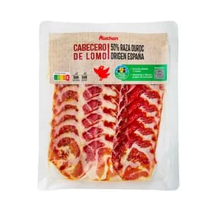 ALCAMPO CULTIVAMOS LO BUENO Cabecero de lomo (50% raza Duroc), cortado en lonchas 100 g.
