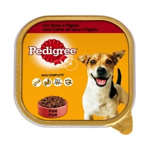 PEDIGREE Comida para perro adulto a base de paté de buey e hígado 300 gr,