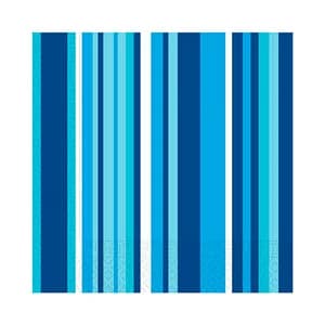 20 servilletas 33x33cm 2 capas multirayas azul. MACADAMIA