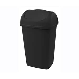 PRODUCTO ALCAMPO Cubo de basura con tapa basculante negro