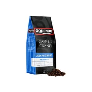 OQUENDO Café de tueste natural descafeinado en grano I7, 500 g.