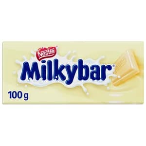 NESTLÉ Milkybar Chocolate blanco en tableta de 6 porciones 100 g.