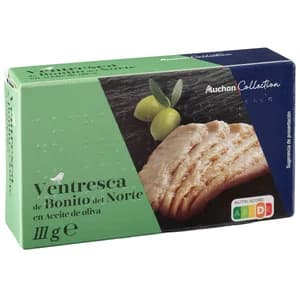 AUCHAN COLLECTION Ventresca de bonito en aceite de oliva 111 g.