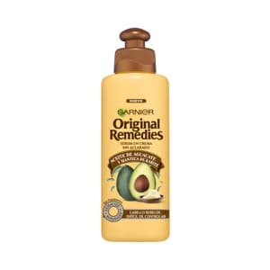 ORIGINAL REMEDIES Aceite en crema sin aclarado con aceite de aguacate y manteca de karité para cabello rebelde y difícil de controlar ORIGINAL REMEDIES de Garnier 200 ml.