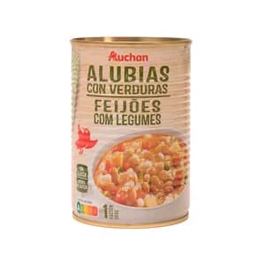PRODUCTO ALCAMPO Alubias con verduras PRODUCTO ALCAMPO, 430 g.