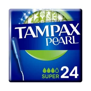 TAMPAX Tampones super con aplicador TAMPAX Pearl 24 uds