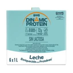 PASCUAL Dinamic protein Leche sin lactosa enriquecida con proteínas y 8 vitaminas y minerales 6 x 1 l.
