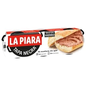 LA PIARA Paté de hígado de cerdo Tapa Negra 3 ud x 75 g.