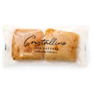 Pan Cristallino Ciabatta cerveza, 2 uds. 195 g.