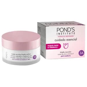 POND"S Cuidado esencial Crema de día y noche hidratante, triple acción, para pieles maduras 50 ml.