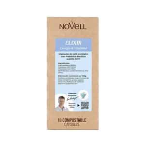 NOVELL Elixir Cápsulas de café ecológico con próbioticos, 10 uds.