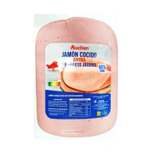 AUCHAN Jamón cocido extra sin fosfato Producto Alcampo