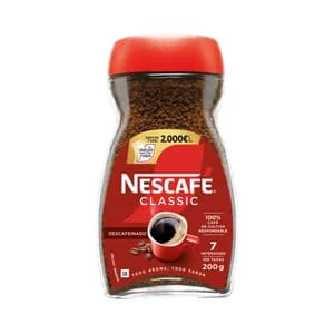 NESCAFÉ CLASSIC Café soluble descafeinado 200 g.